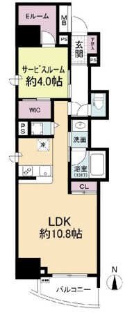 セレニテフラン本町の物件間取画像